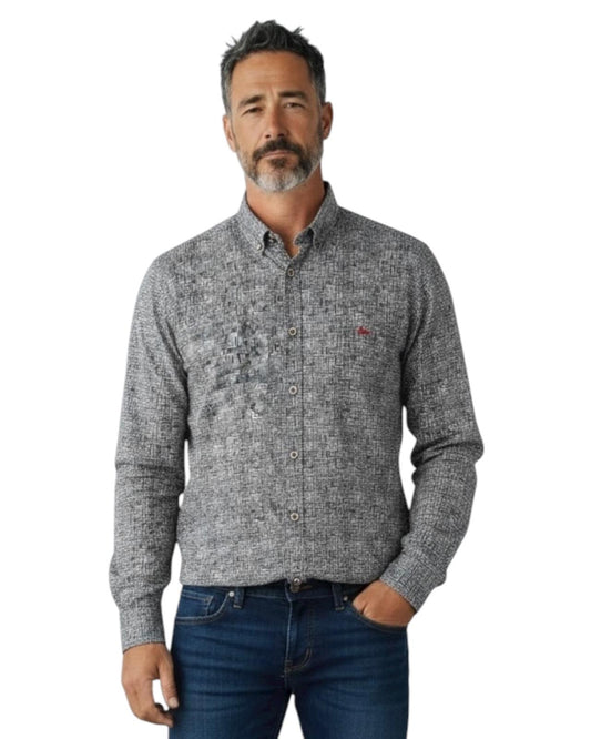 Dario Beltran Camisa Manga Larga Chopo Negra