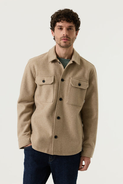Garcia Jeans Sobrecamisa Melange Roast Cashew