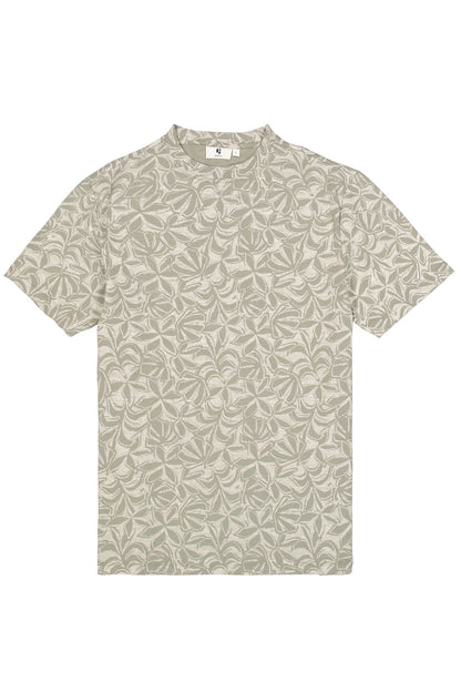 Garcia Jeans Camiseta Cuello Redondo Floral Shadow Sage