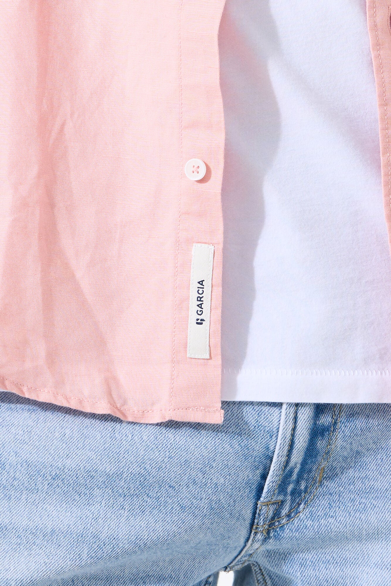 Garcia Jeans Camisa de Lino Pink