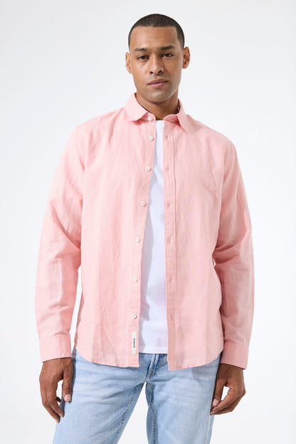 Garcia Jeans Camisa de Lino Pink