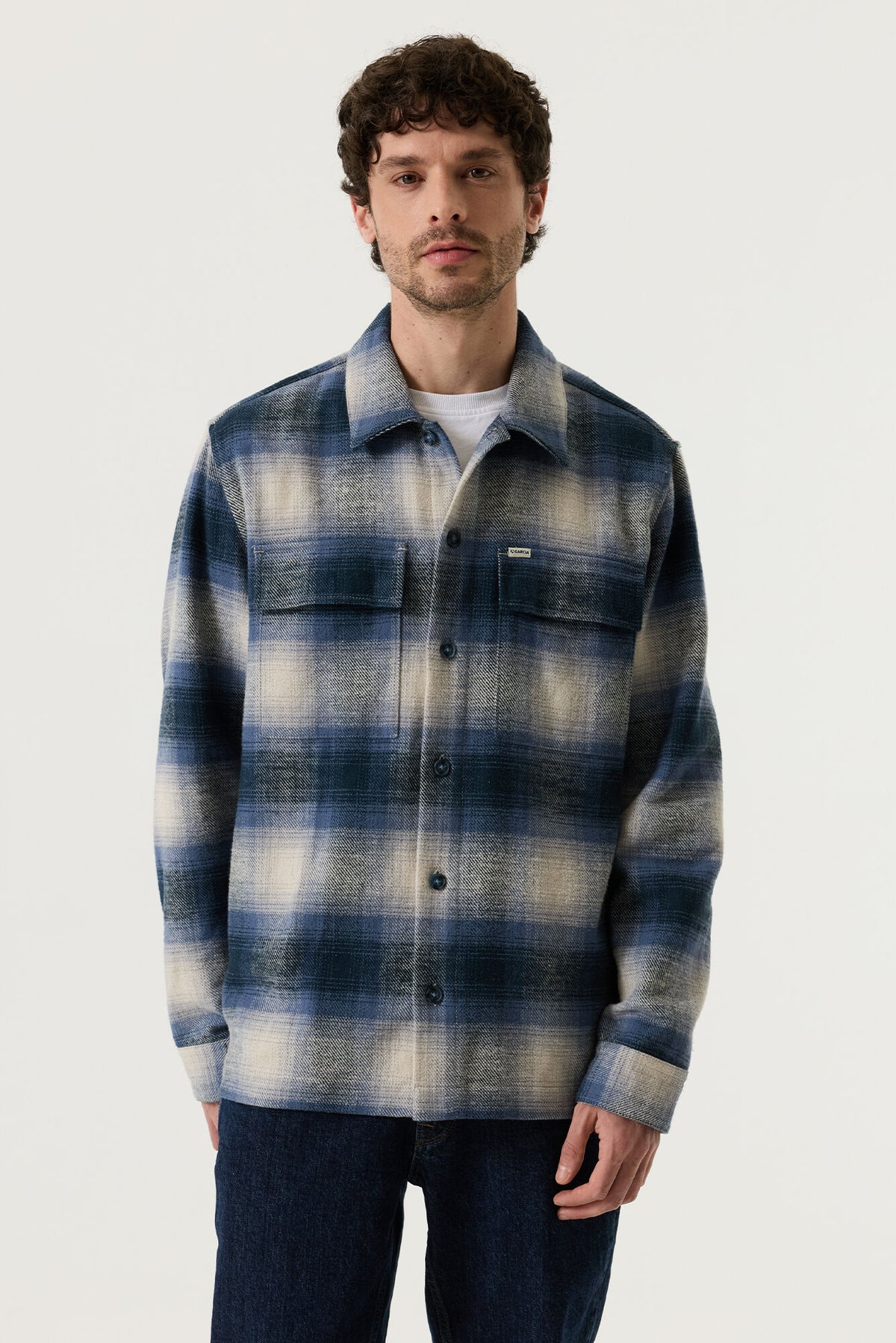 Garcia Jeans Sobrecamisa a cuadros Dark Navy