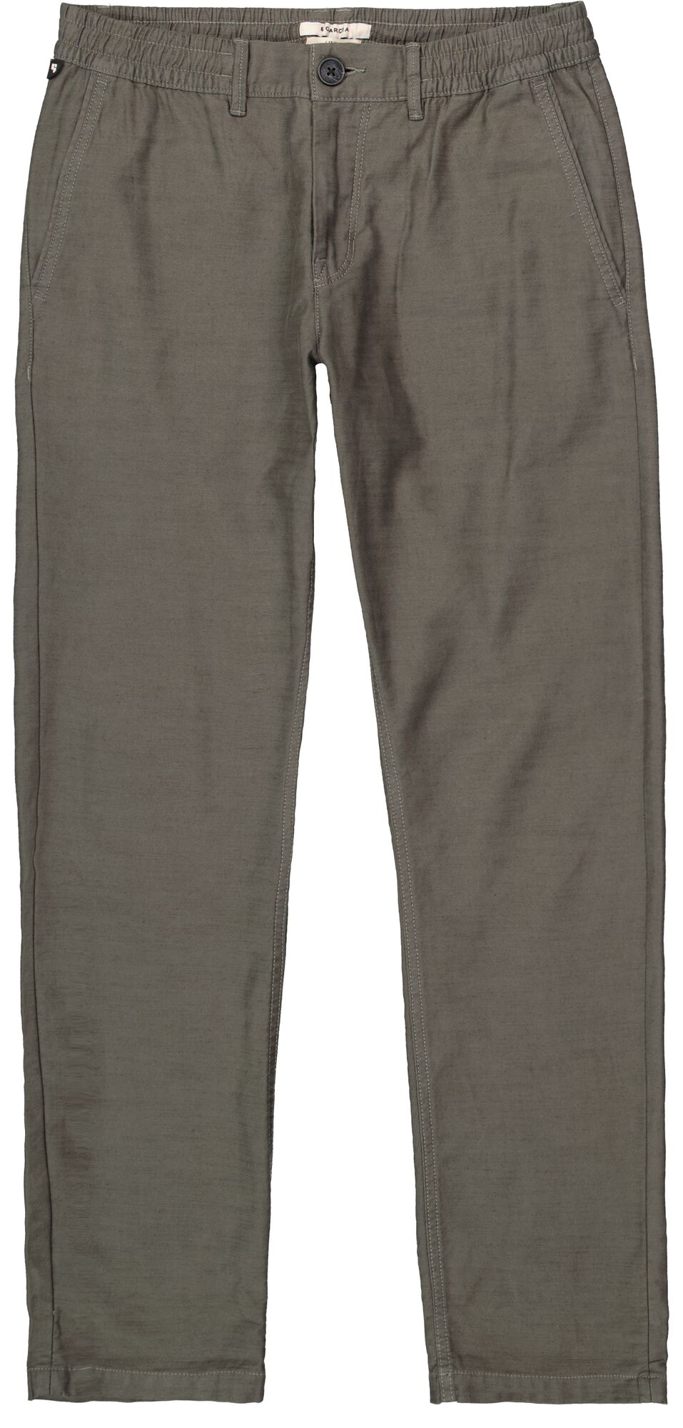 Garcia Jeans Pantalon Chino de Lino Sage Green