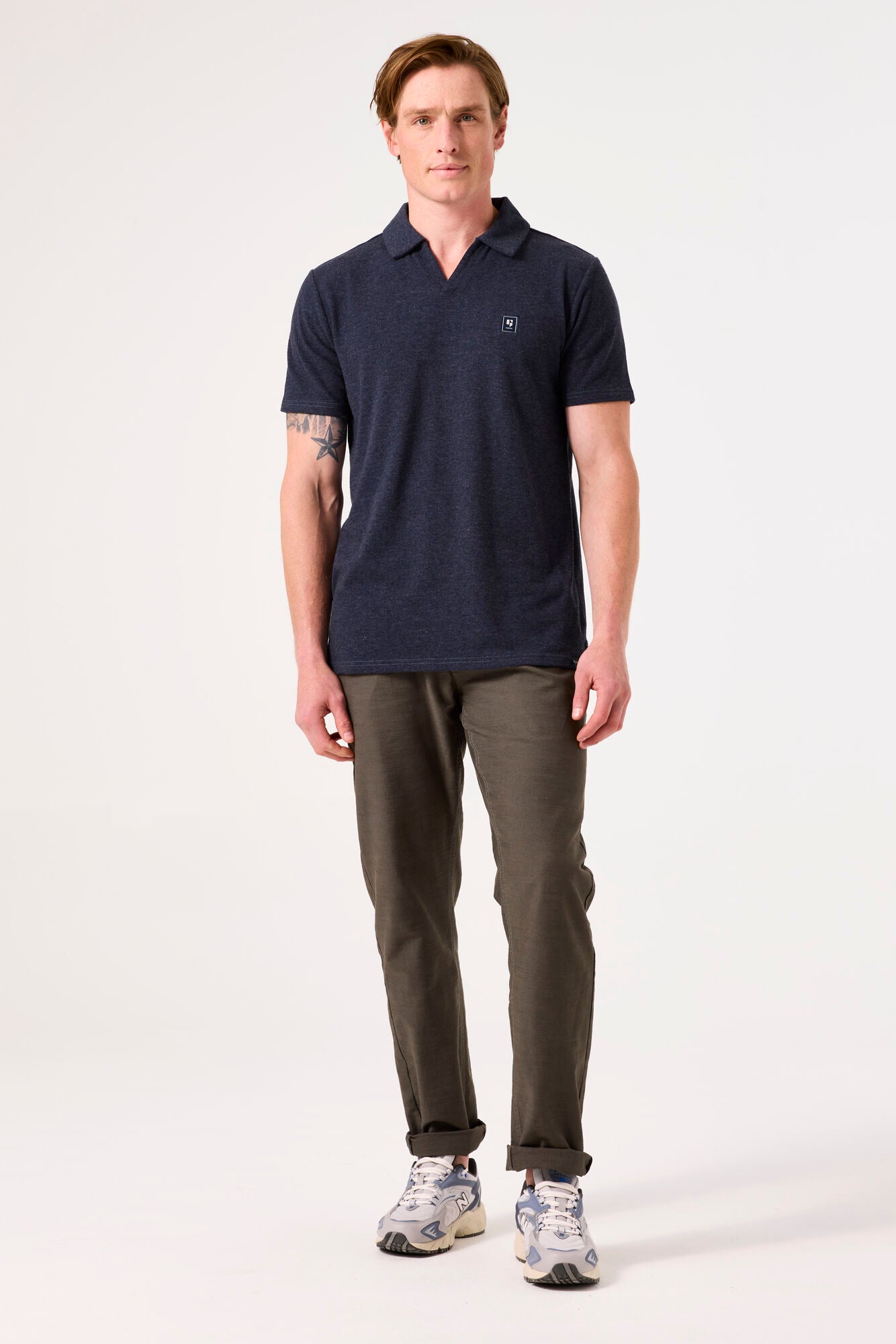 Garcia Jeans Pantalon Chino de Lino Sage Green
