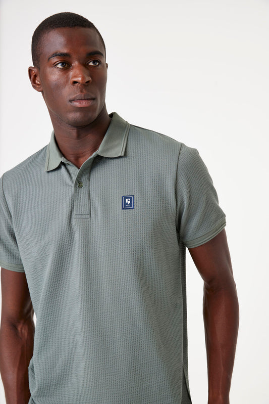 Garcia Jeans Polo con Textura Sage Green
