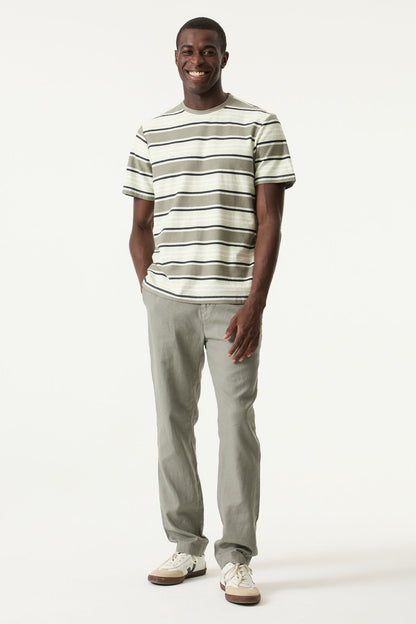 Garcia Jeans Pantalon de Lino Regular Shadow Sage