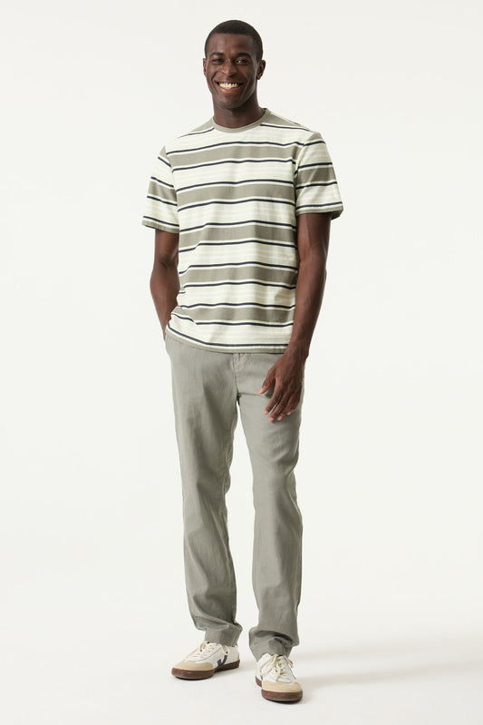 Garcia Jeans Pantalon de Lino Regular Shadow Sage