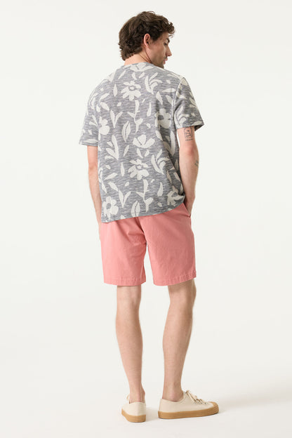 Garcia Jeans Camiseta Cuello Redondo Floral Blue Graphite