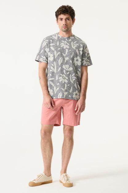 Garcia Jeans Camiseta Cuello Redondo Floral Blue Graphite