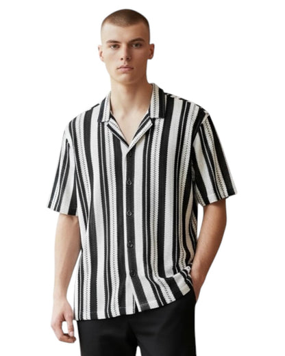 IMH Camisa Manga Corta Relaxed Fit InMyHood Strip