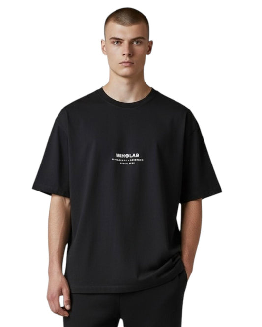 IMH LAB Camiseta Relaxed Fit InMyHood Black