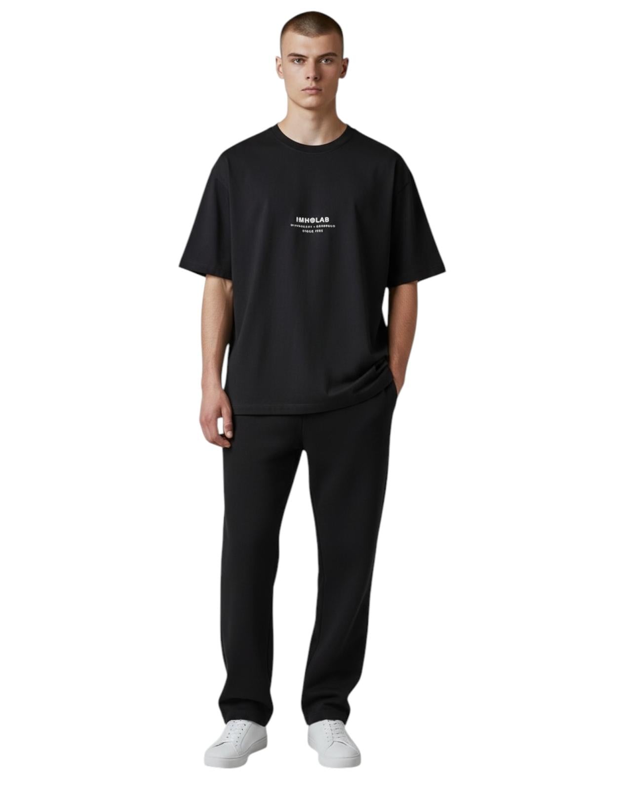 IMH LAB Camiseta Relaxed Fit InMyHood Black