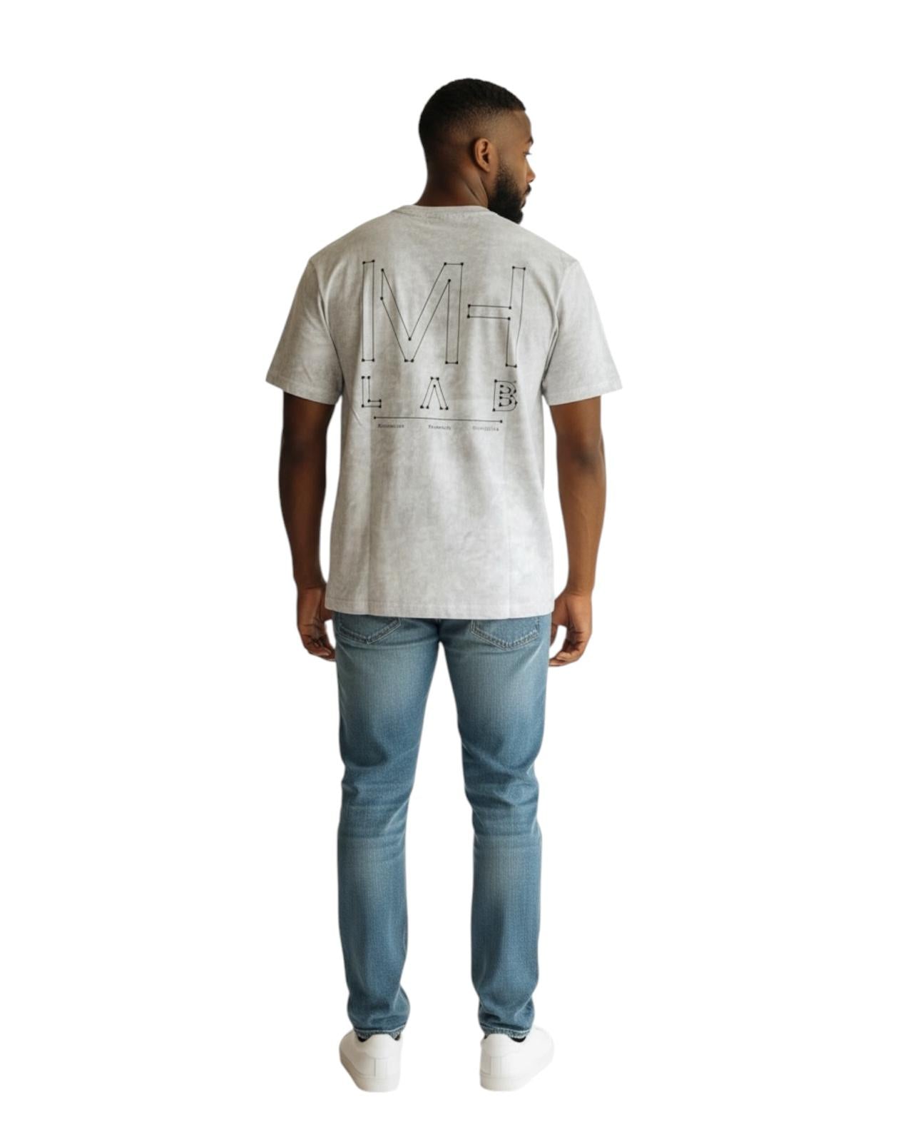 IMH LAB Camiseta Relaxed Fit InMyHood White Grey