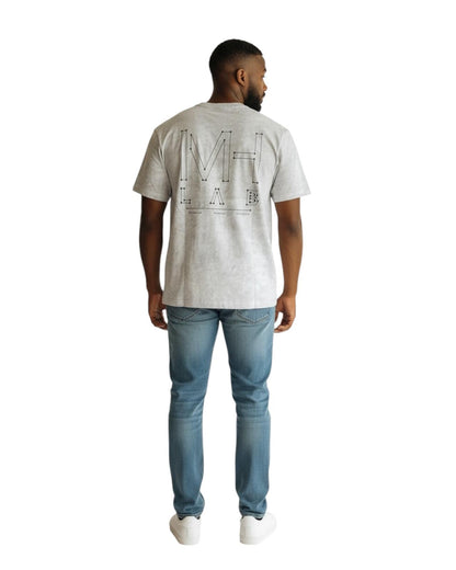 IMH LAB Camiseta Relaxed Fit InMyHood White Grey