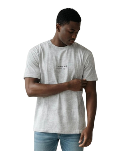 IMH LAB Camiseta Relaxed Fit InMyHood White Grey