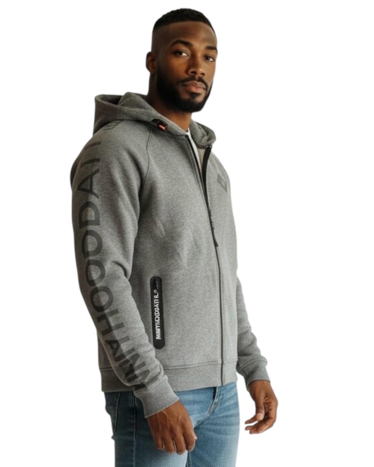 IMH Sudadera con Capucha y Cremallera InMyHood Grey Melange