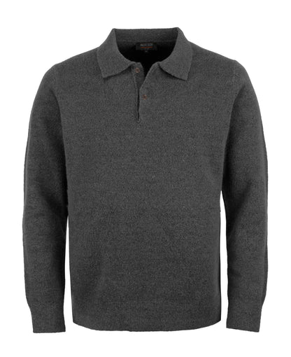 Indicode Jeans Polo Manga Larga Cuello Camisero Inrenric Dark Grey
