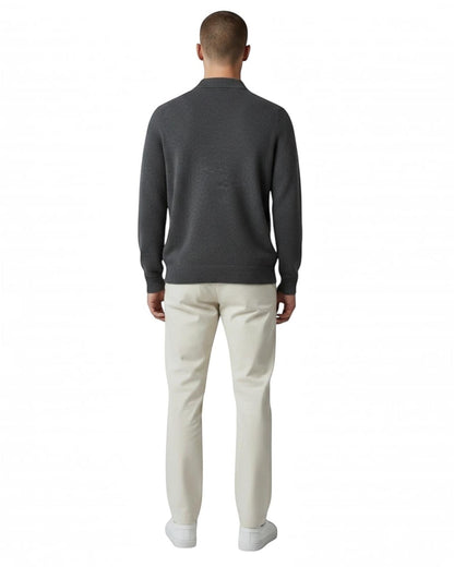 Indicode Jeans Polo Manga Larga Cuello Camisero Inrenric Dark Grey