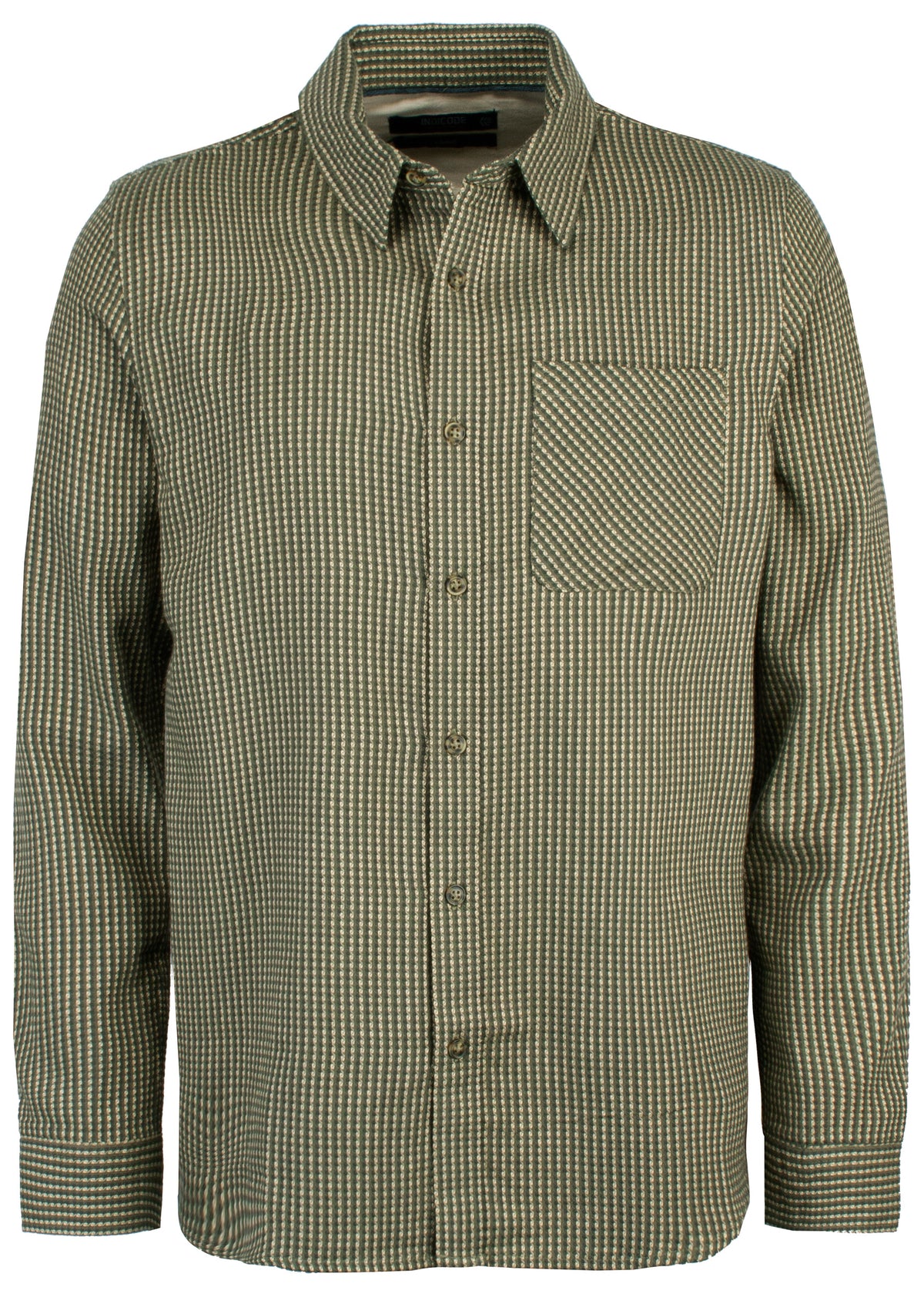 Indicode Jeans Camisa Manga Larga Regular Fit Invalven Olive