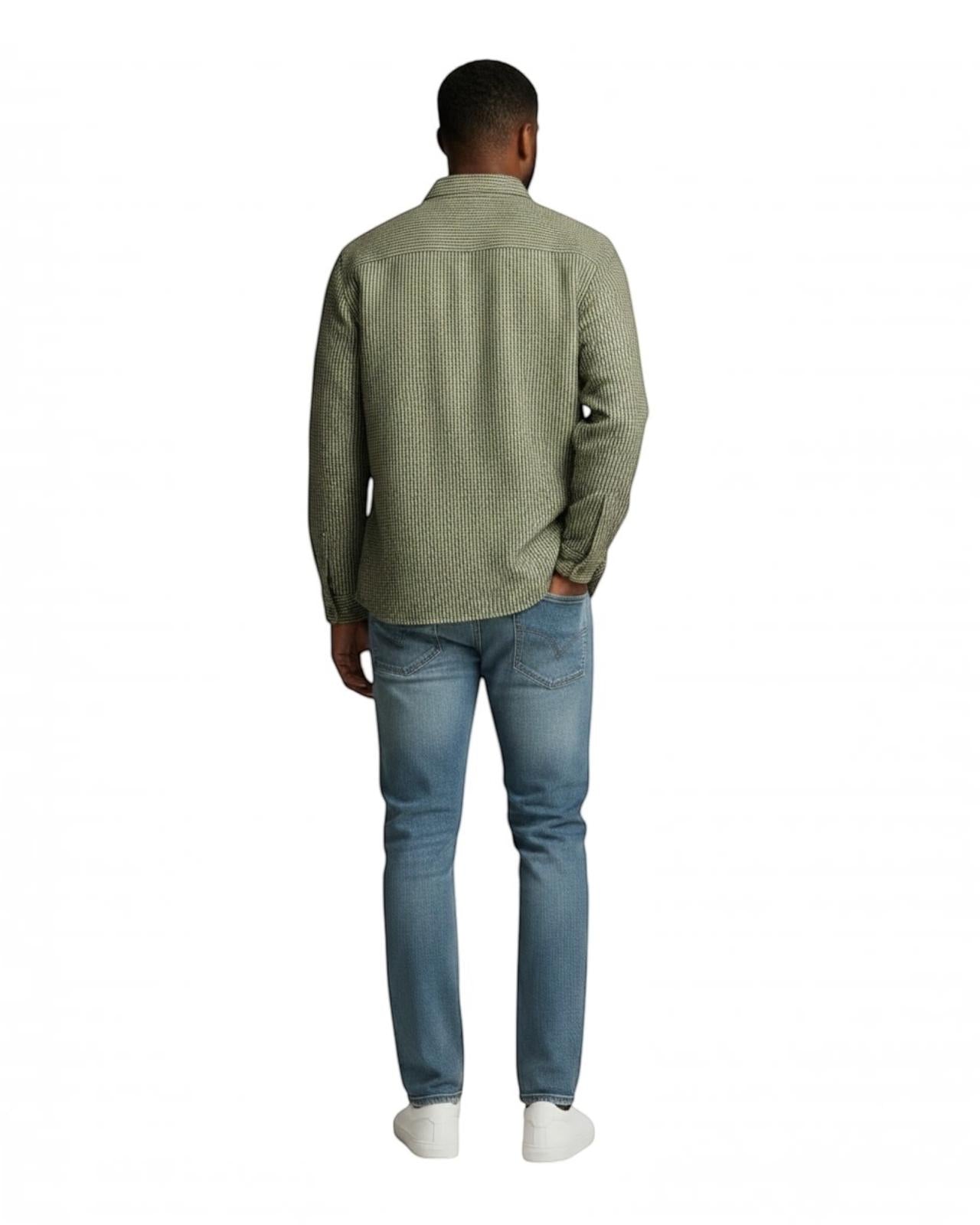 Indicode Jeans Camisa Manga Larga Regular Fit Invalven Olive