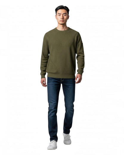 Indicode Jeans Jersey Cuello Redondo Knitwear Inzarholm Olive