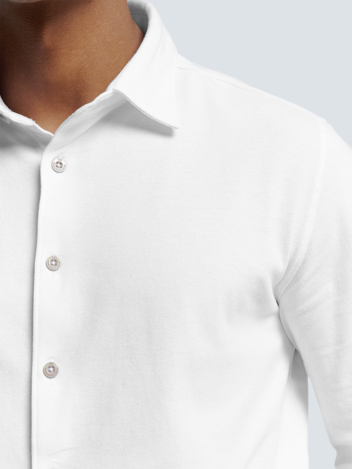 NXS Camisa de Punto Pique No Excess White