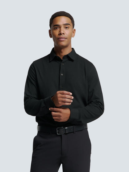 NXS Camisa de Punto Pique No Excess Black