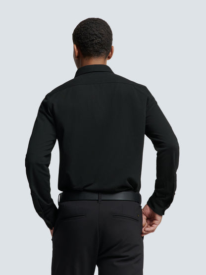 NXS Camisa de Punto Pique No Excess Black