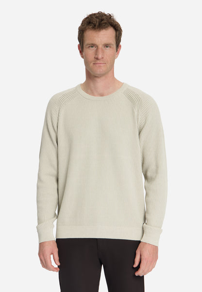 NXS Pullover Crewneck Tuck Stitch No Excess Stone