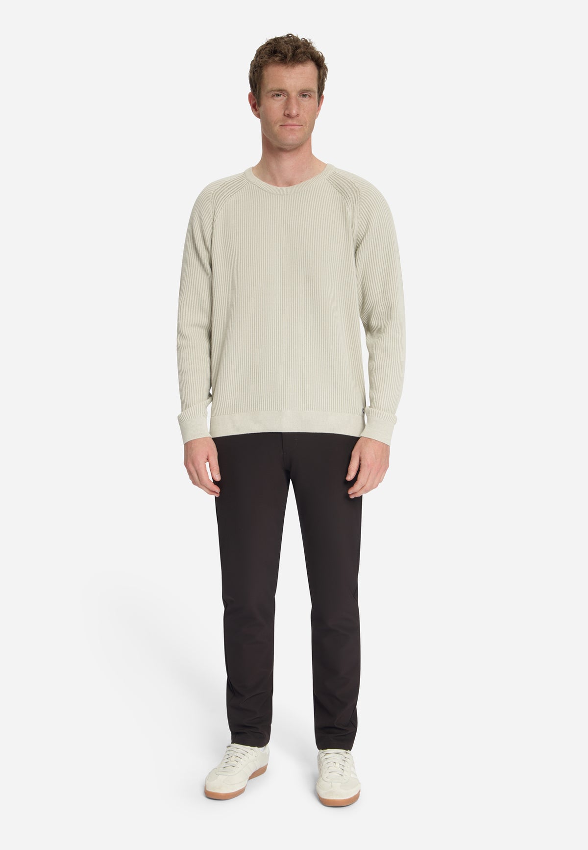 NXS Pullover Crewneck Tuck Stitch No Excess Stone