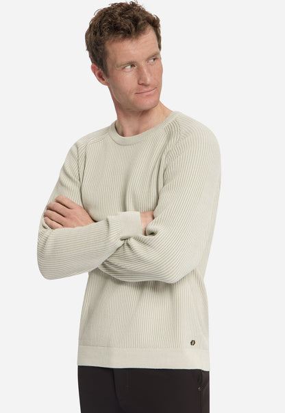 NXS Pullover Crewneck Tuck Stitch No Excess Stone
