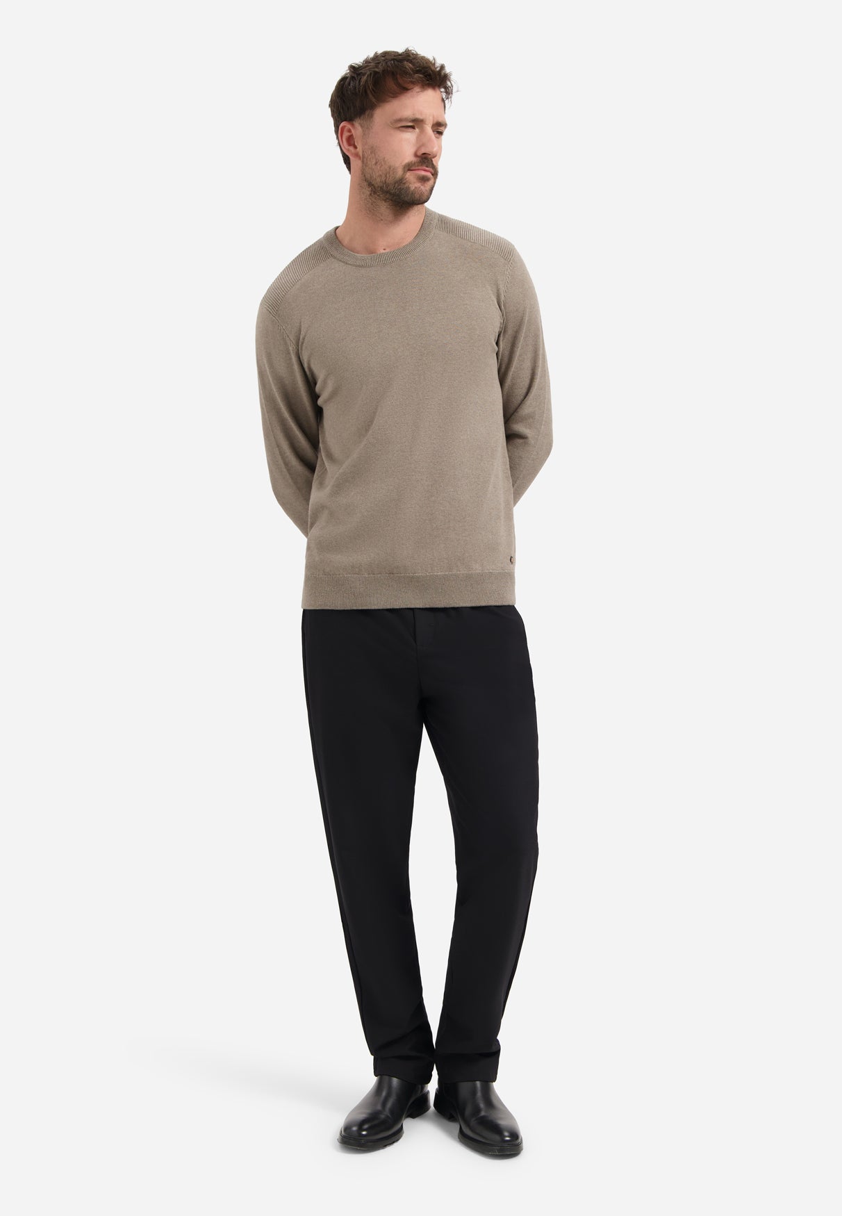 NXS Pullover Crewneck Melange No Excess Clay