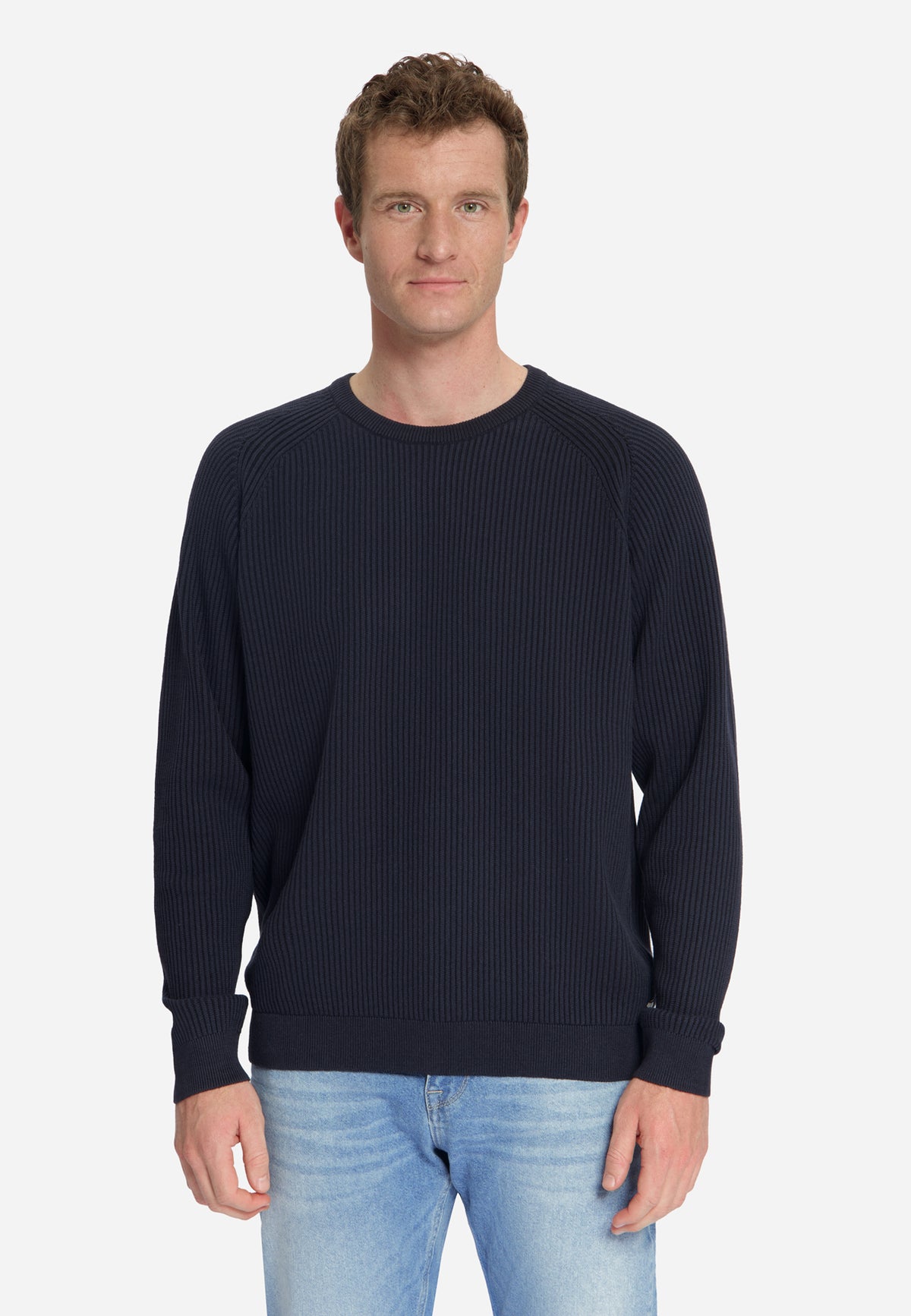 NXS Pullover Crewneck Tuck Stitch No Excess Dark Night