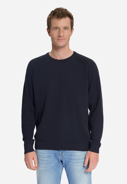 NXS Pullover Crewneck Tuck Stitch No Excess Dark Night