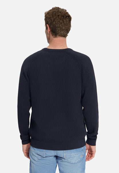NXS Pullover Crewneck Tuck Stitch No Excess Dark Night