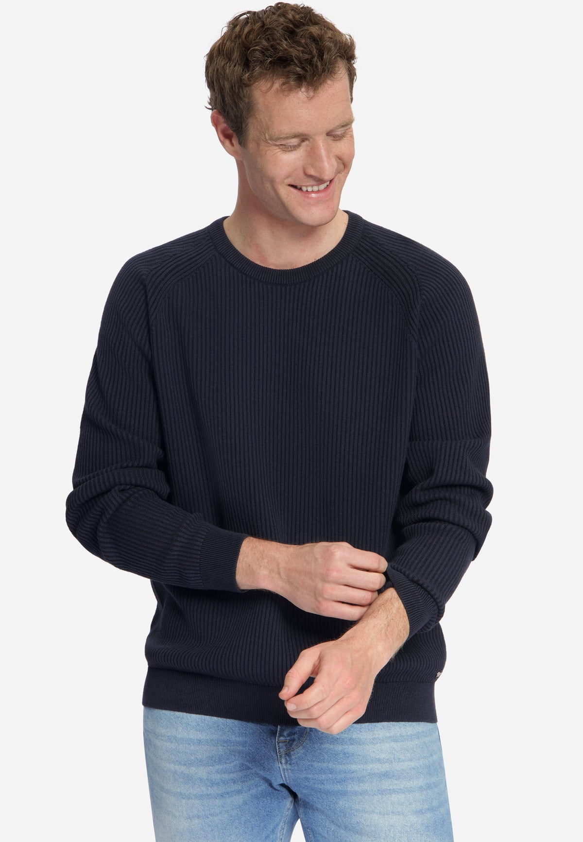NXS Pullover Crewneck Tuck Stitch No Excess Dark Night