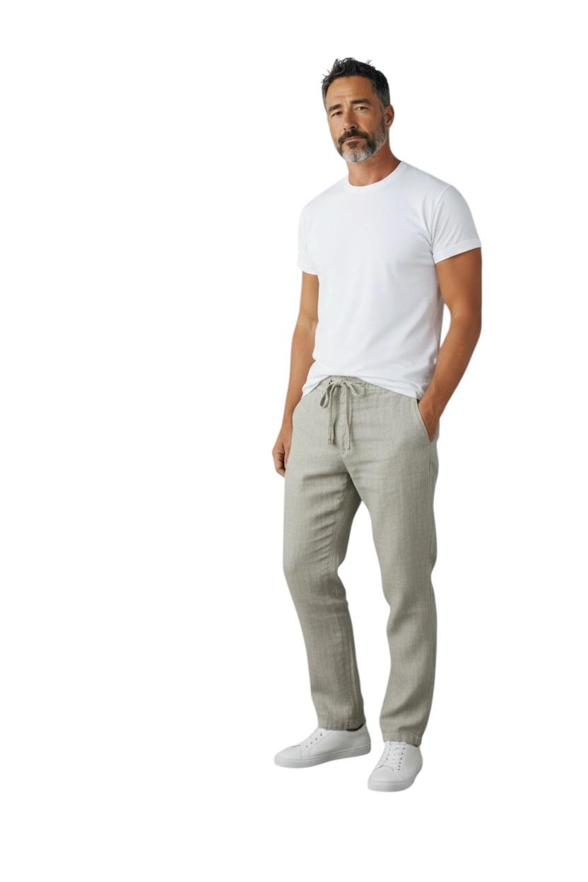 CC Pantalon de Lino Carlos Cordoba Beig