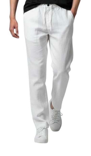 CC Pantalon de Lino Carlos Cordoba Blanco