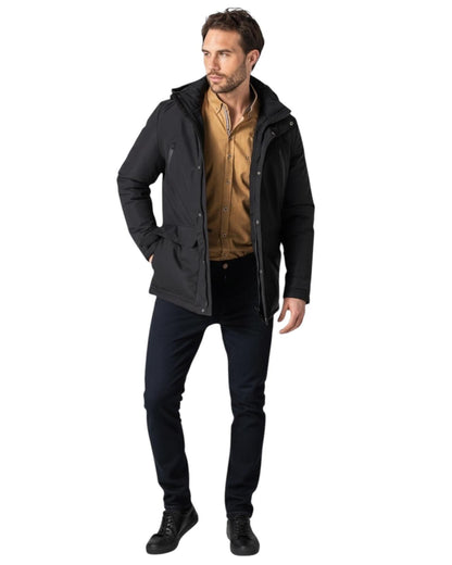 Dario Beltran Parka Acolchada Con Capucha Desmontable Black
