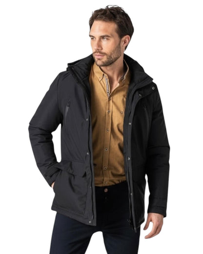 Dario Beltran Parka Acolchada Con Capucha Desmontable Black