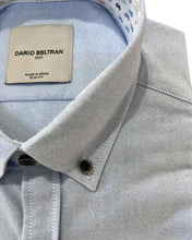 Cargar imagen en el visor de la galería, Dario Beltran Camisa Oxford Pazos Celeste
