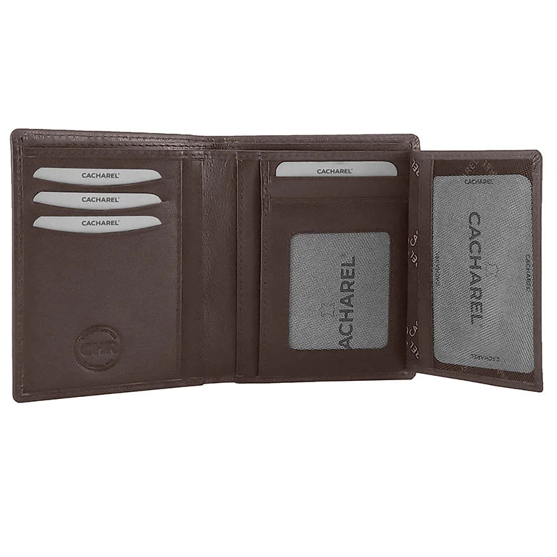 Billetero Vertical Sin Monedero Cacharel Marron