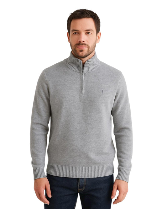 Tome Pullover con Media Cremallera Grey