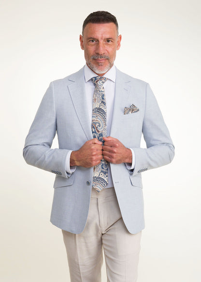 LC Americana Slim Fit Yeste Lino Clemente Azul