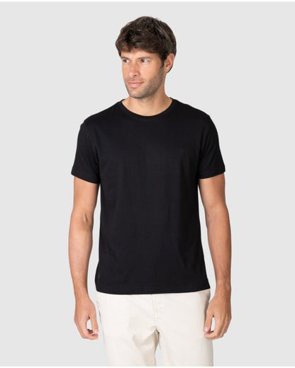 MSN Camiseta Manga Corta de Modal Massana Negra