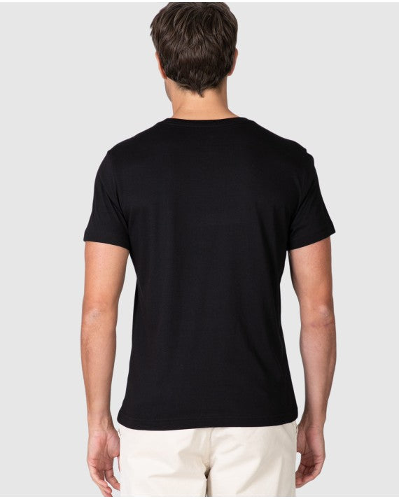 MSN Camiseta Manga Corta de Modal Massana Negra
