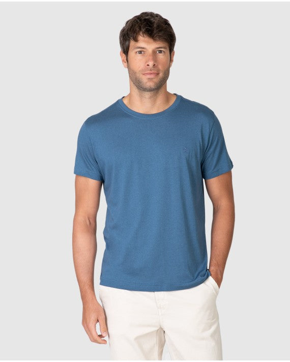 MSN Camiseta Manga Corta de Modal Massana Azul