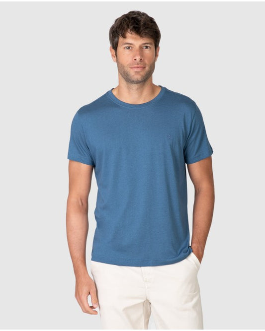 MSN Camiseta Manga Corta de Modal Massana Azul