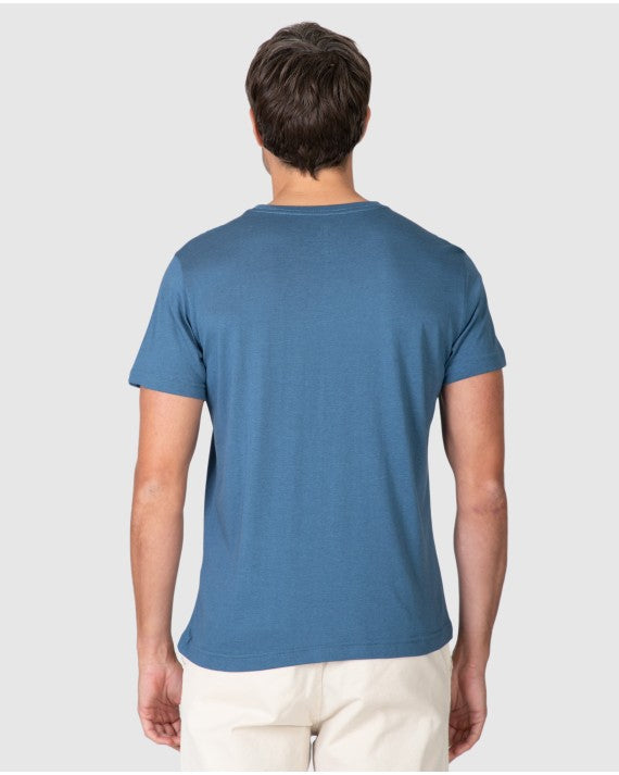 MSN Camiseta Manga Corta de Modal Massana Azul