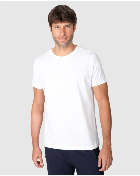 MSN Camiseta Manga Corta de Algodon Massana Blanca